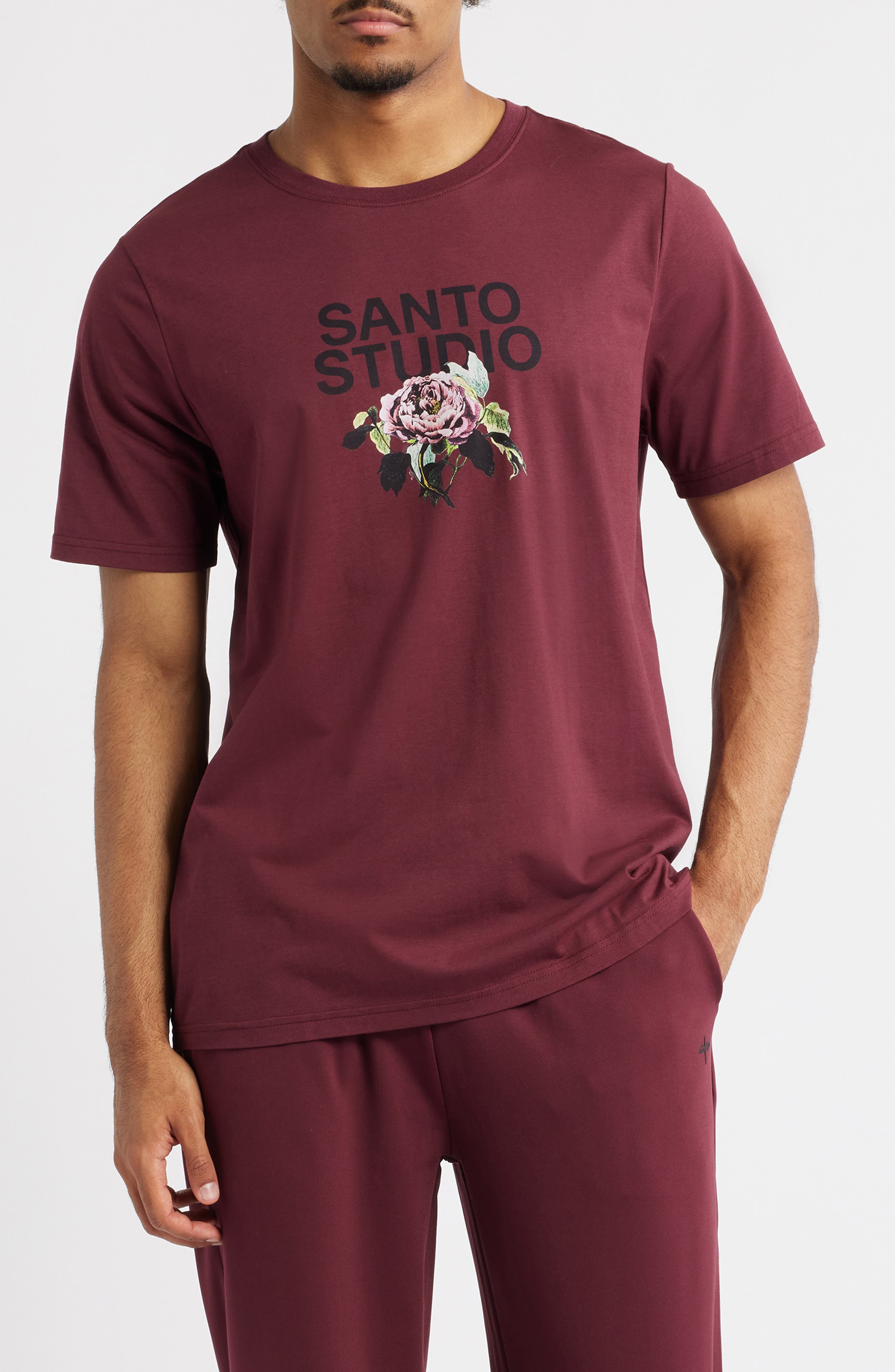 Santo Studio Tempo Rose Cotton Blend T-shirt In Multi