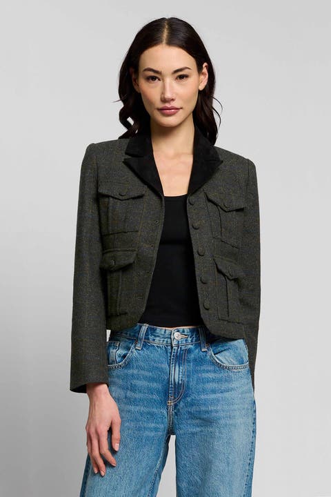 Asher Four Pocket Donagel Tweed Dickie Jacket