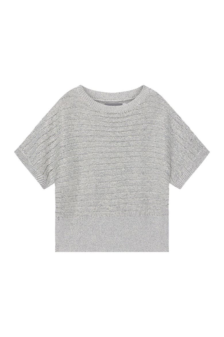 Metallic Batwing Knit Top, Alternate, color, Silver
