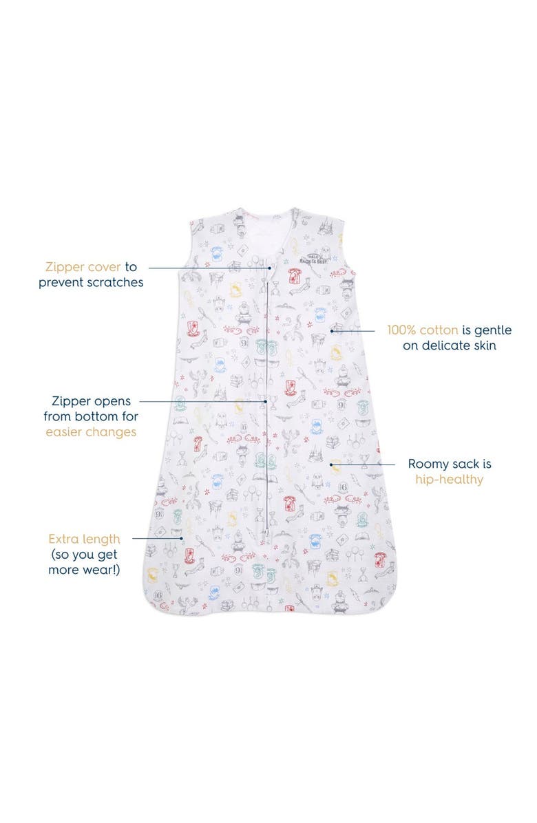 HALO Harry Potter SleepSack, 100% Cotton 0.5 TOG Wearable Blanket, Swaddle Transition Sleeping Bag, Alternate, color, Harry Potter Enchanted