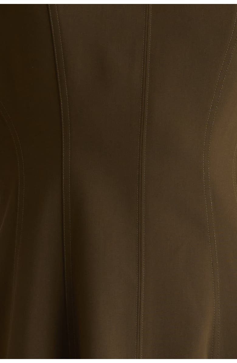 Modern Citizen Addison Foldover Scarf-Neck Dress, Alternate, color, Olive Brown