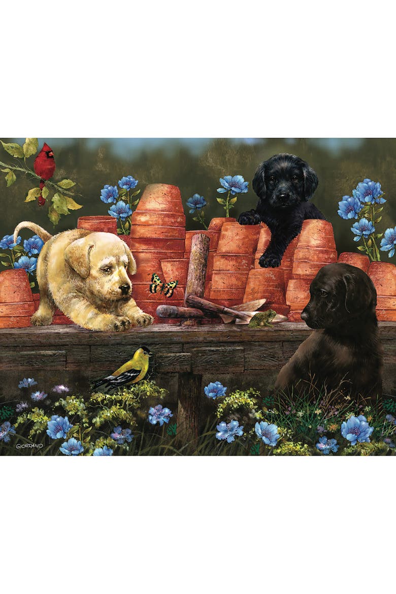 Puppies at Play by Bob Giordano 1000 Piece Puzzle, Alternate, color, Multicolored