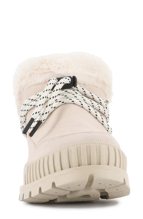 Palladium Pallashock Lo Hiver Water Repellent Faux Fur Boot In Neutral