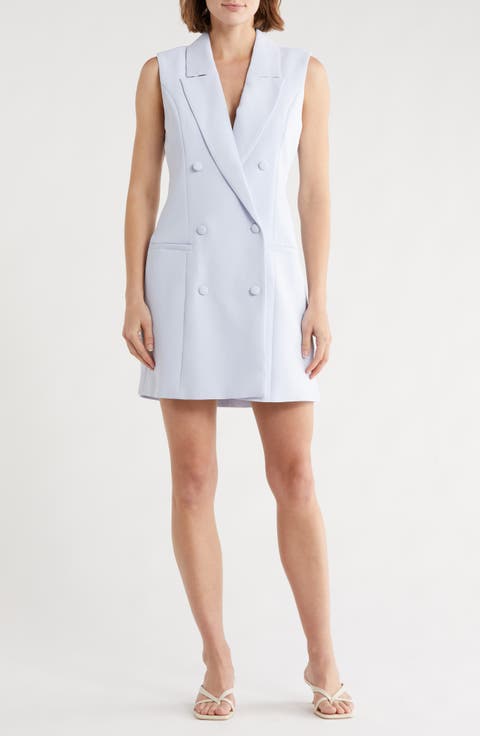 Luxe Suiting Executive Sleevleess Blazer Dress (Regular & Plus)