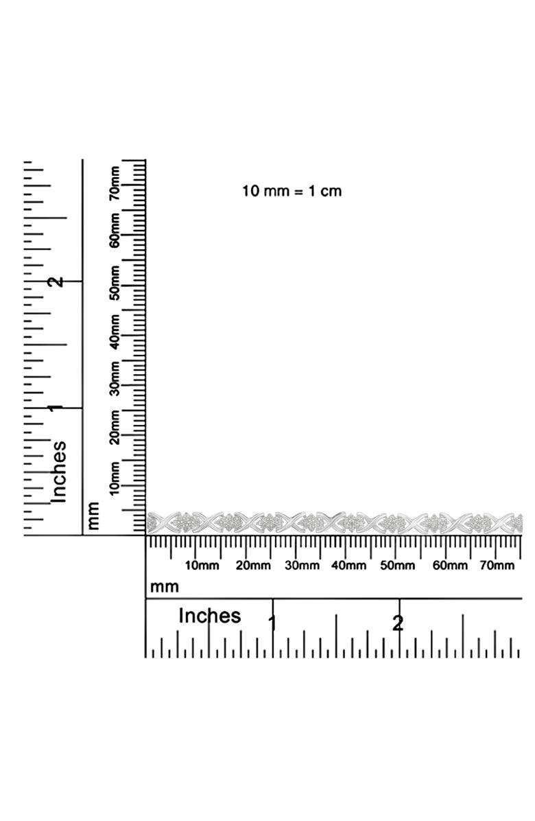 Haus of Brilliance Silver 1-1/2 Cttw Diamond Cluster X Link Tennis Bracelet, Alternate, color, White
