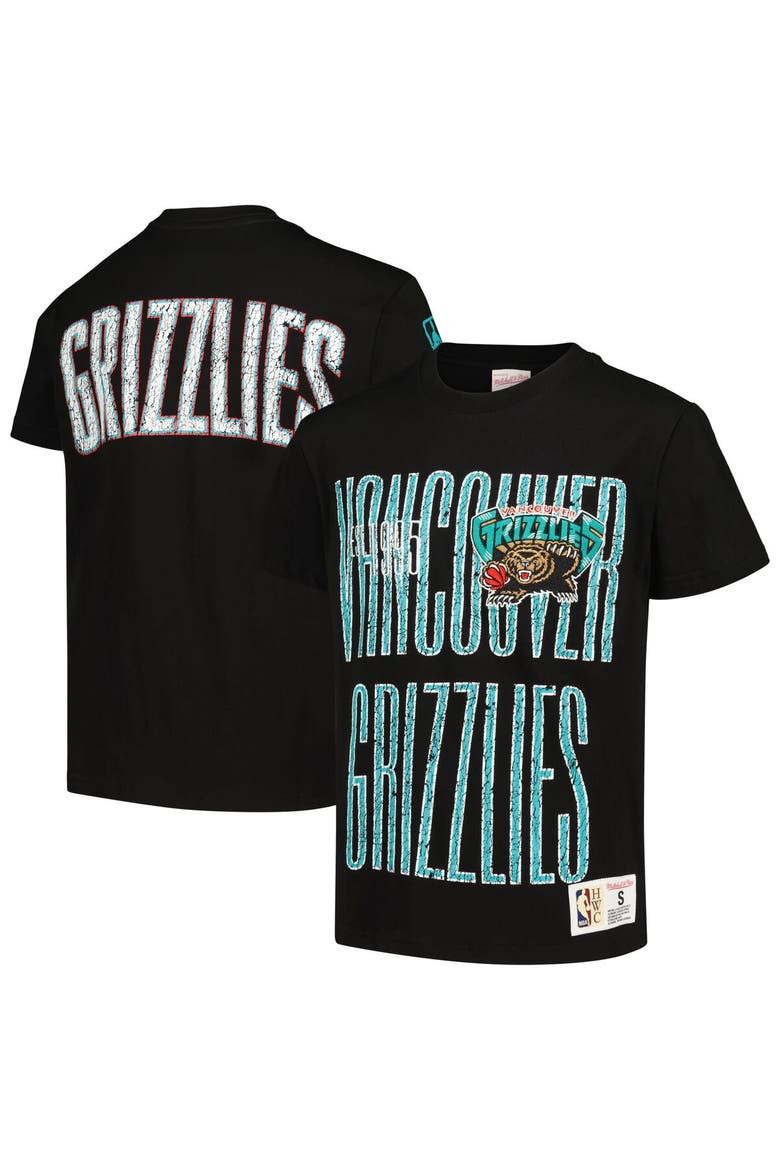 Youth Mitchell & Ness  Black Vancouver Grizzlies Hardwood Classics Hometown 2.0 T-Shirt, Alternate, color, Black