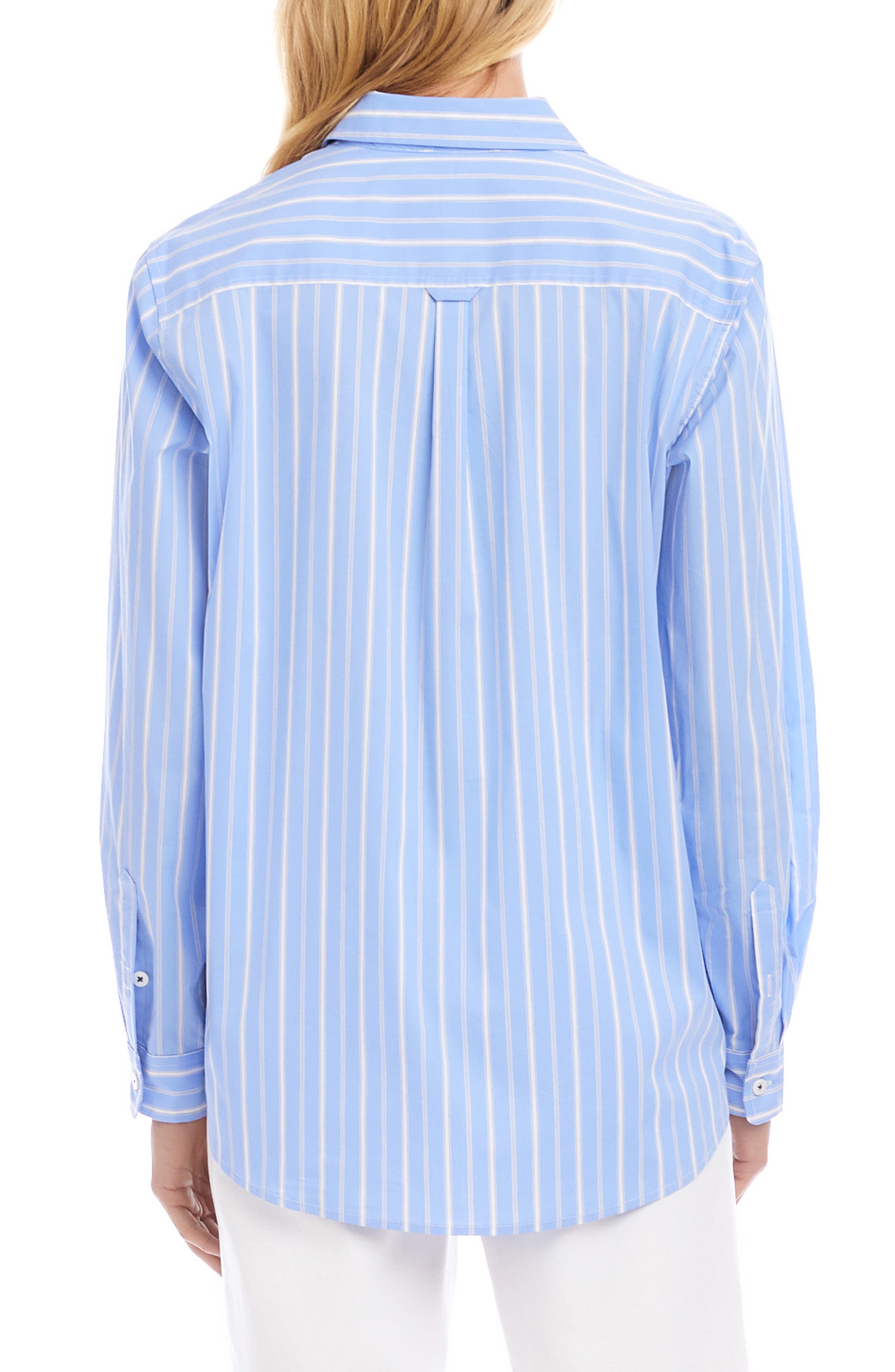 Stripe Cotton Blend Button-Up Shirt - image 2
