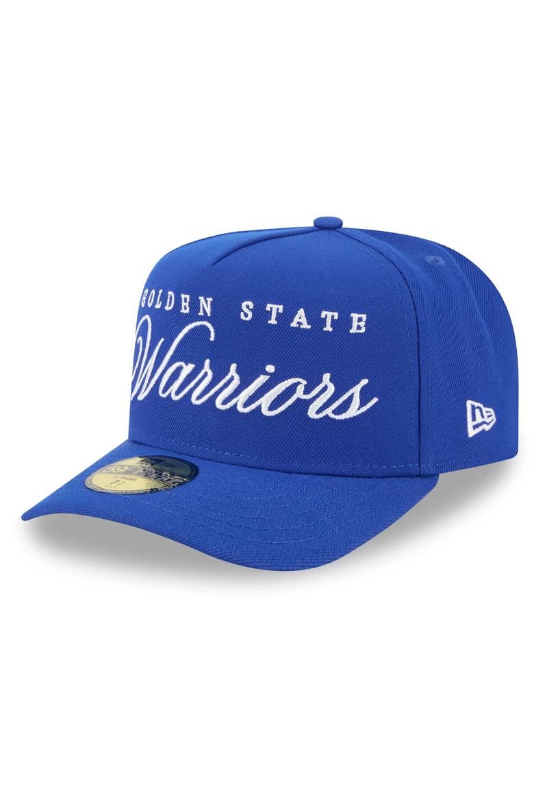 Men's New Era Royal Golden State Warriors 2025 NBA Draft A-Frame 59FIFTY Fitted Hat, Alternate, color, Royal