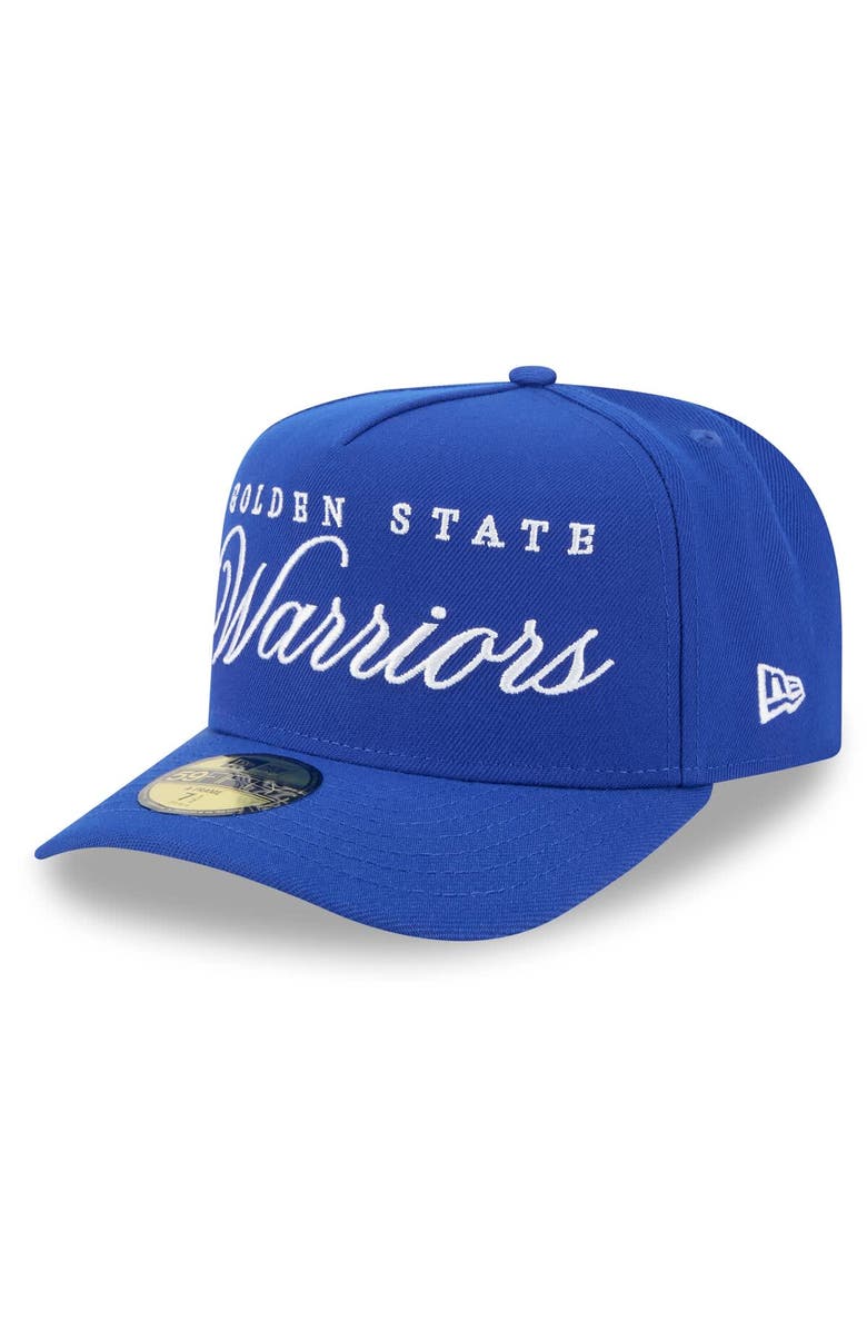 New Era Men's New Era Royal Golden State Warriors 2025 NBA Draft A-Frame 59FIFTY Fitted Hat, Alternate, color, Royal