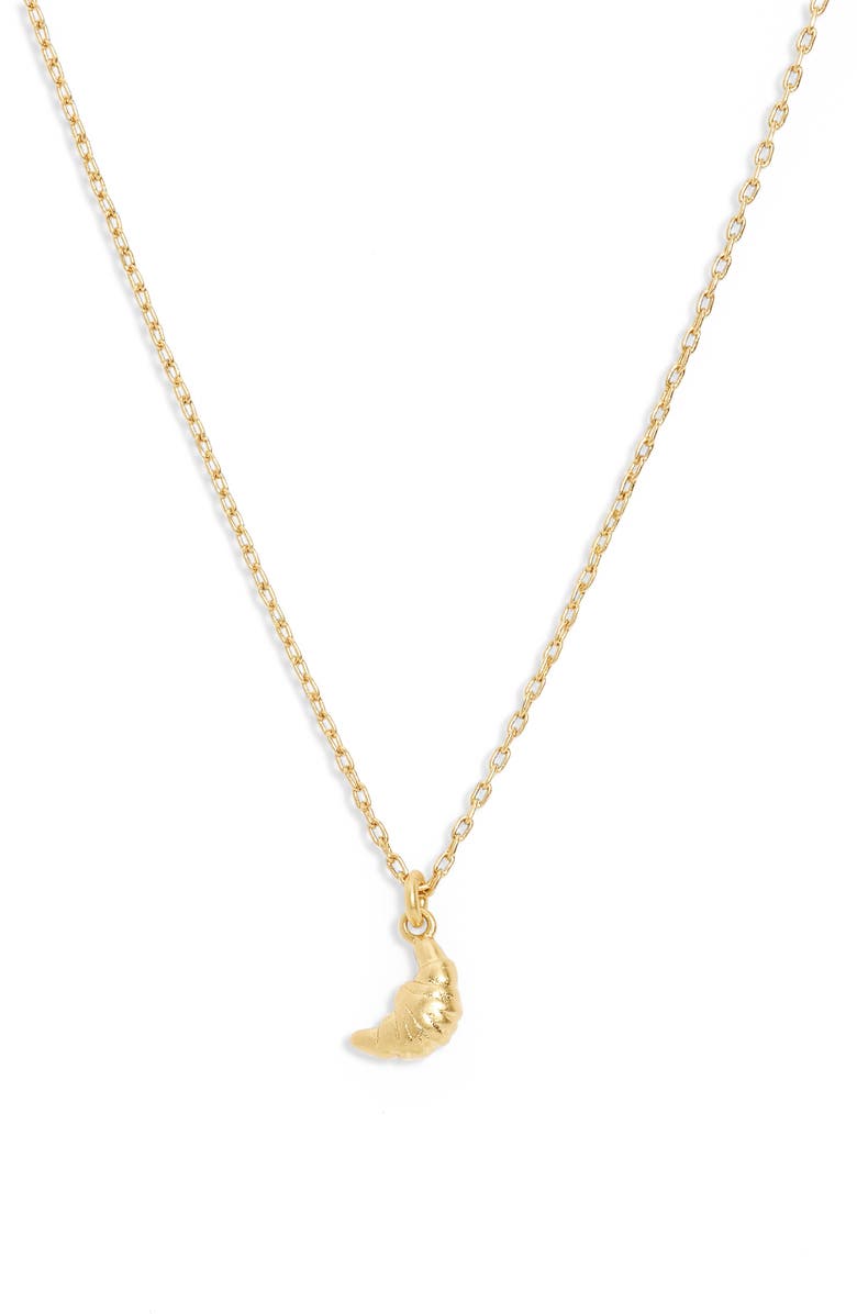 Madewell Croissant Pendant Necklace, Main, color, 