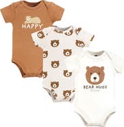 Hudson Baby Soft Cotton Bodysuit Triple Pack
