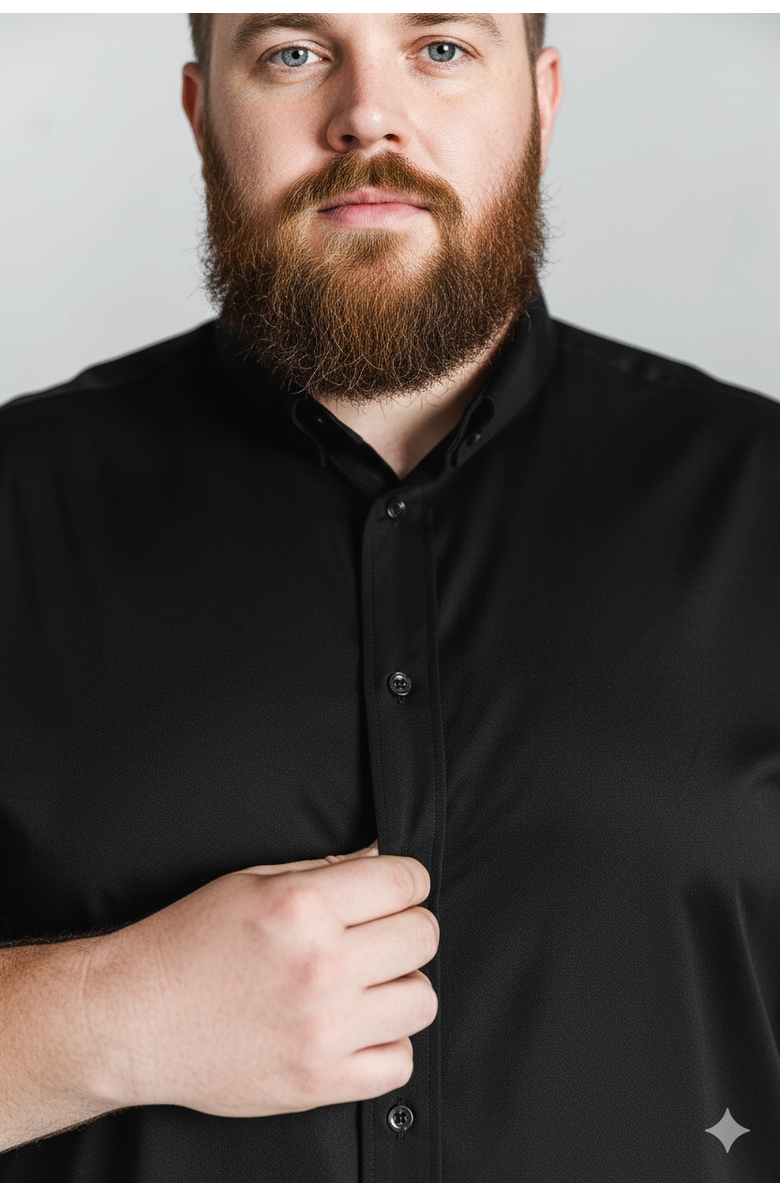 Regent Row Men’s Big and Tall Commuter Shirt, Short Sleeve Button Down, Tailored Fit, Spread Collar, Performance Fabric, Stylish & Casual Breathable Shirt, Alternate, color, 