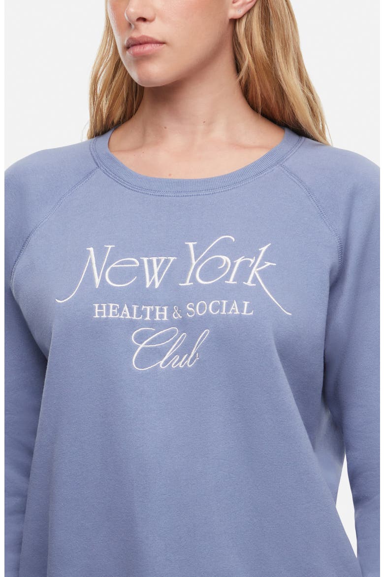 Keely NYC Health Embroidered Graphic Sweatshirt, Alternate, color, BLUE