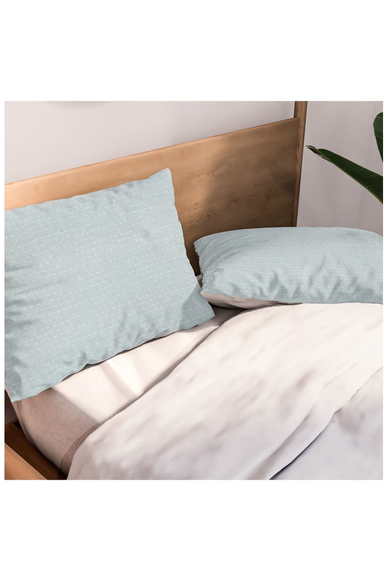 Lad Running Stitch 2-Piece Duvet Set - Twin XL, Alternate, color, BLUE