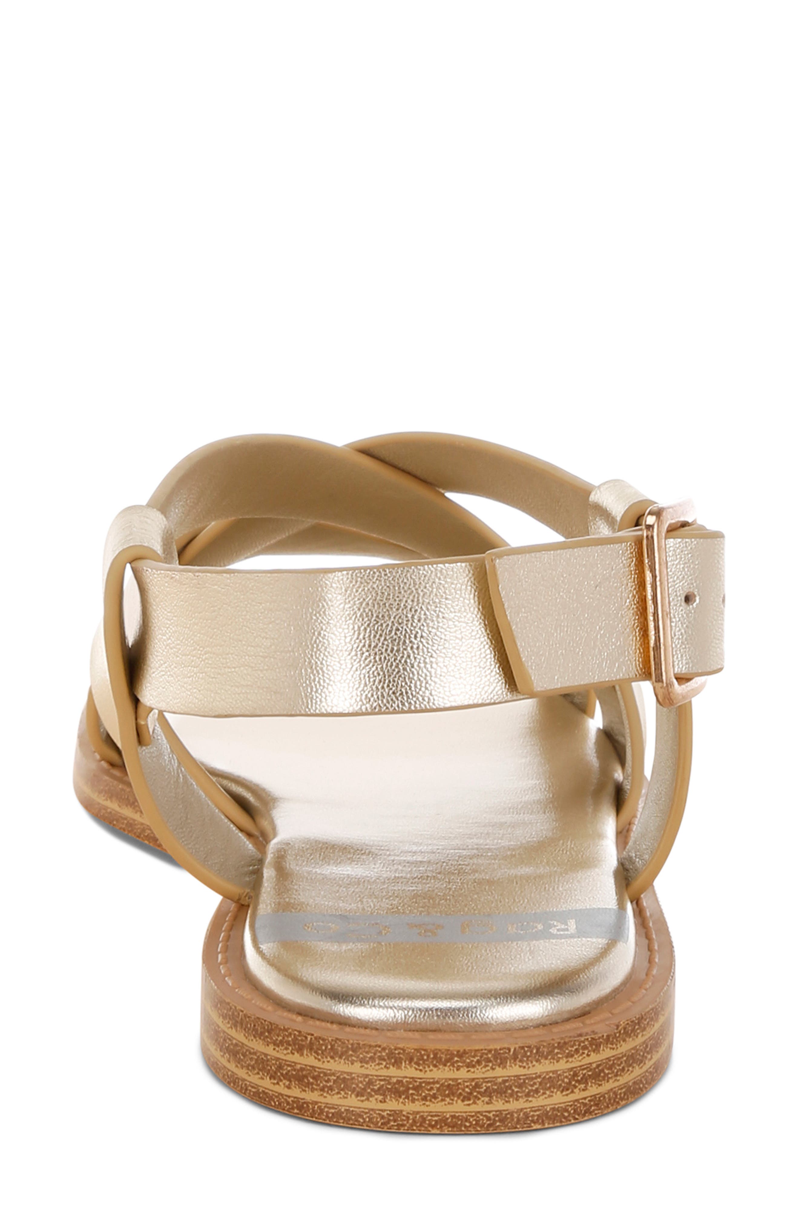 Rag & Co Doata Sandal, Alternate, color, Gold