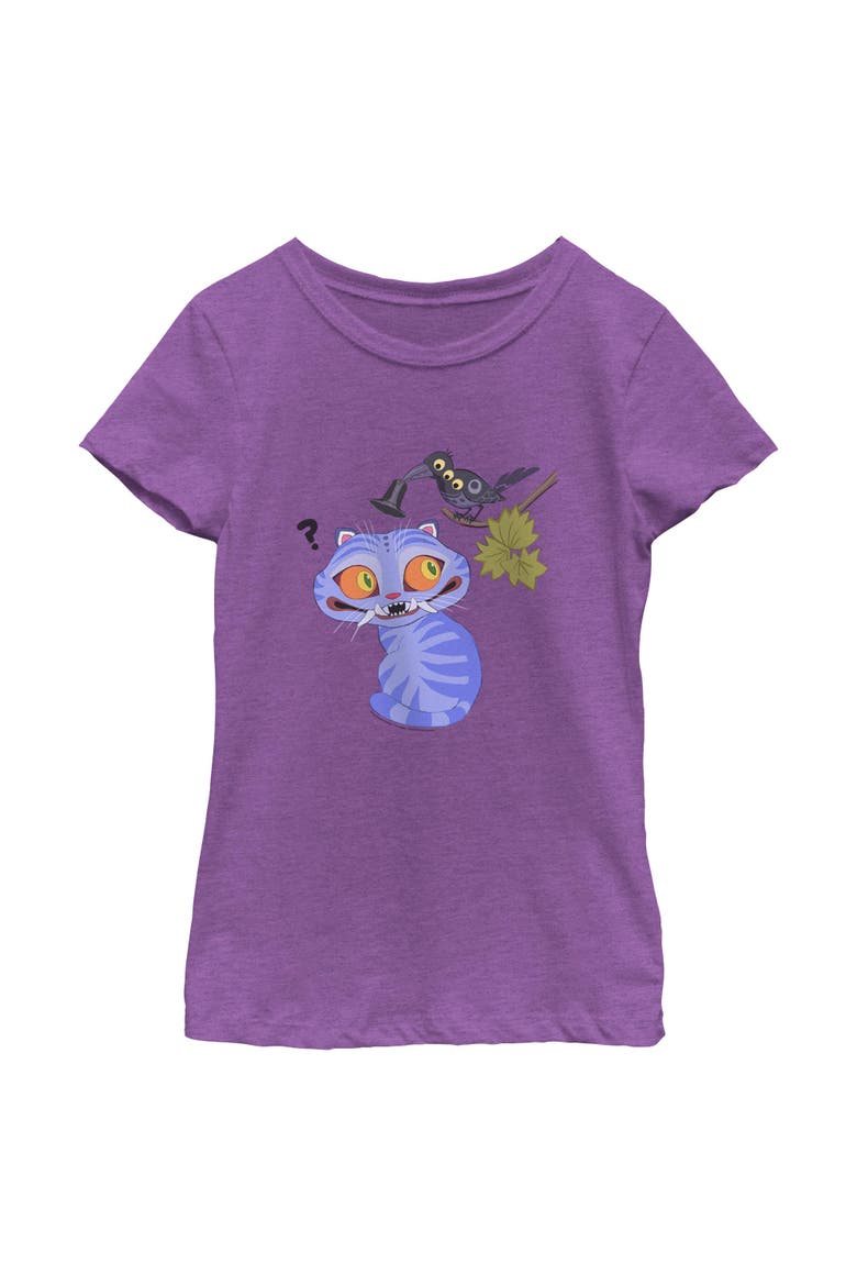 Girls KPop Demon Hunters Derpy And Magpie T Shirt, Main, color, Purple Berry
