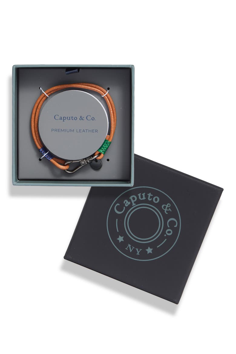 Men's Swivel Clasp Craftman Leather Bracelet, Main, color, CAMEL