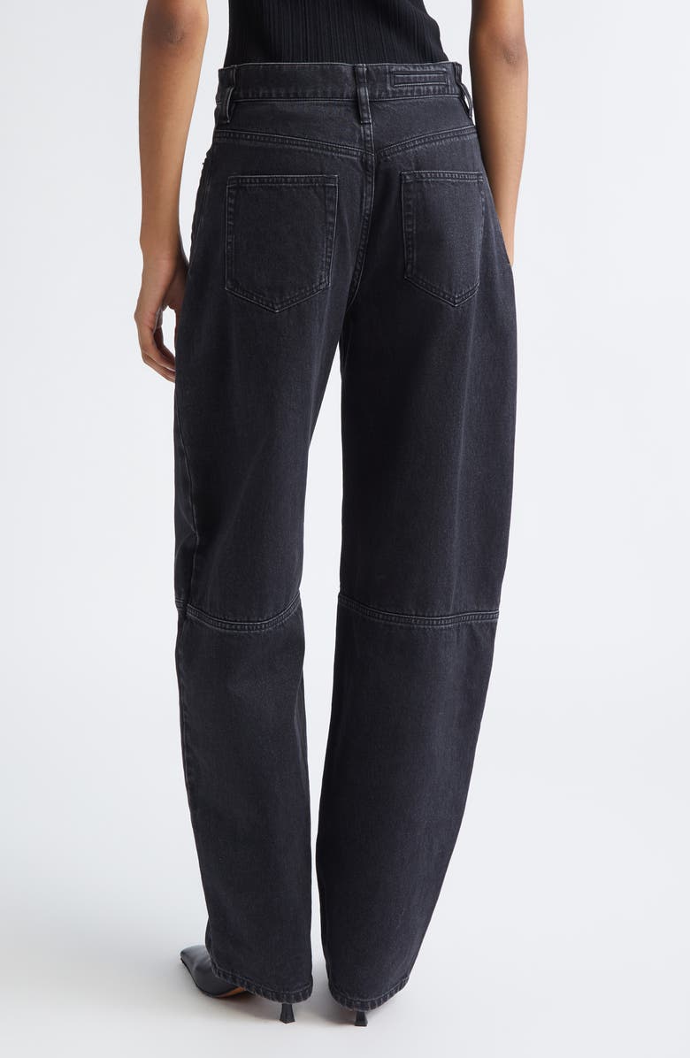 Proenza Schouler Fontana Barrel Leg Jeans, Alternate, color, Black