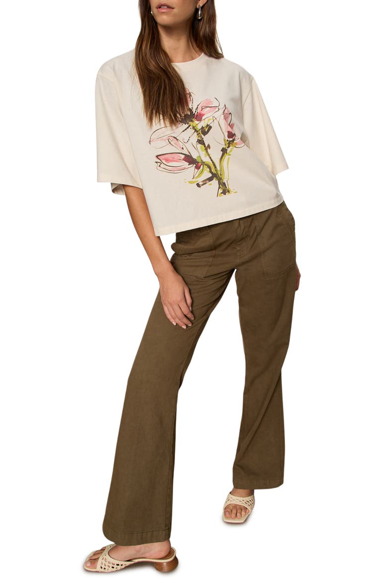 Reissue Peace Bootleg Cotton Pants, Alternate, color, BURNT OLIVE GREEN