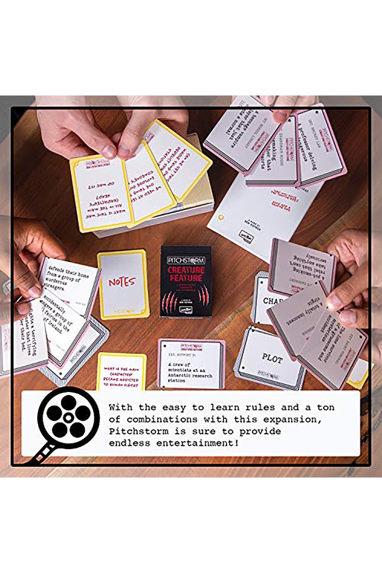 Creature Feature Deck 100 Horror Movie Cards, Standalone Or Expansion, Alternate, color, Multicolored