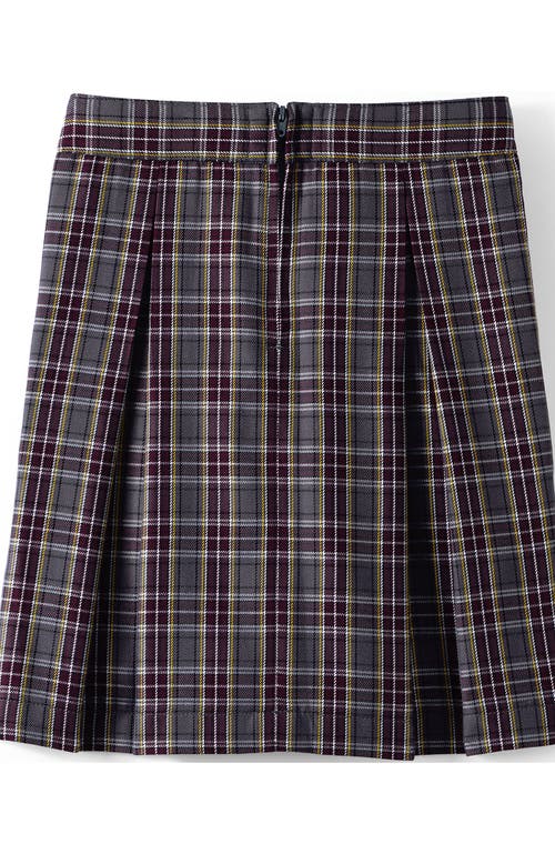 Lands' End School Uniform Girls Plaid Skort Top Of Knee In Multi