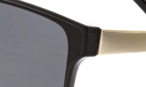Bcbg 65mm Oversize Graident Square Sunglasses In Shiny Black
