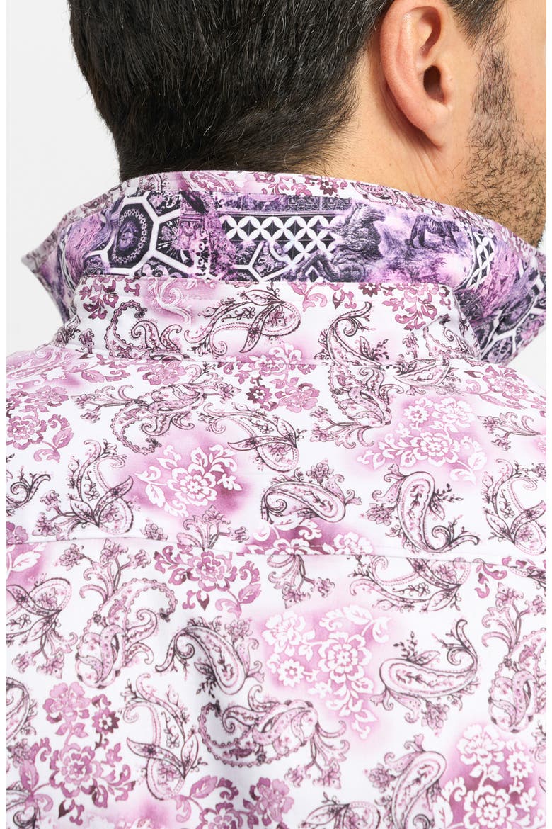 Downing Long Sleeve Button-Up Shirt, Alternate, color, BERRY