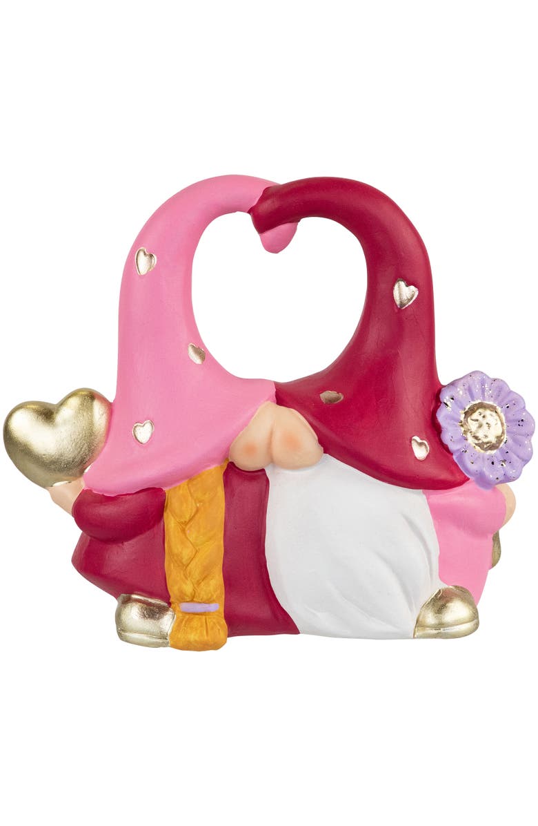 Northlight Kissing Gnomes Valentine's Day Decoration - 8", Main, color, Red