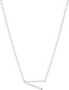 Alex and Ani Silver Elongated Initial Pendant Necklace