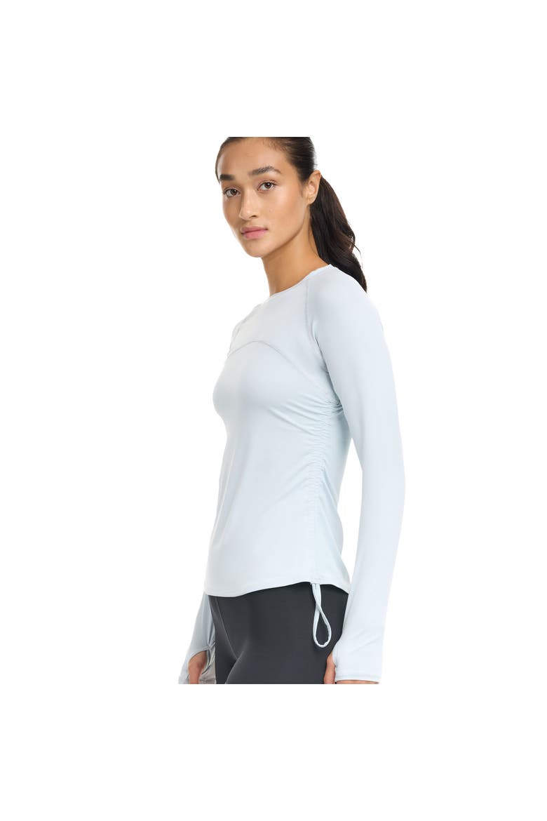 Women's Sun and UV Protection Drawstring Crew Shirt, Main, color, Soft Gray