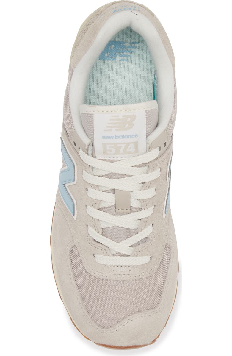 New Balance 574 Sneaker, Alternate, color, Moonrock/ Chrome Blue