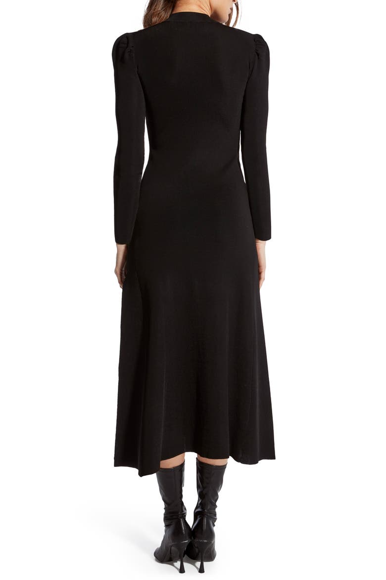 Harvest Moon Knit Dress, Alternate, color, BLACK