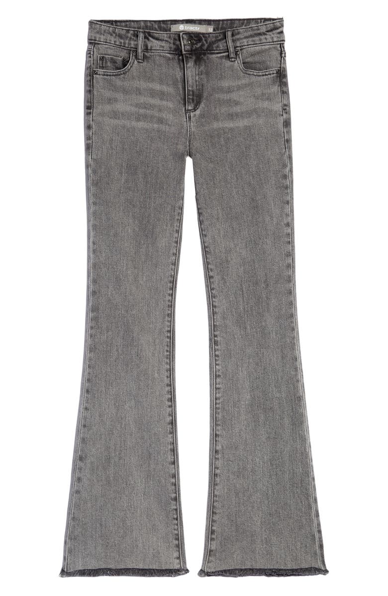 Tractr Kids' Fray Hem Flare Leg Jeans, Main, color, 