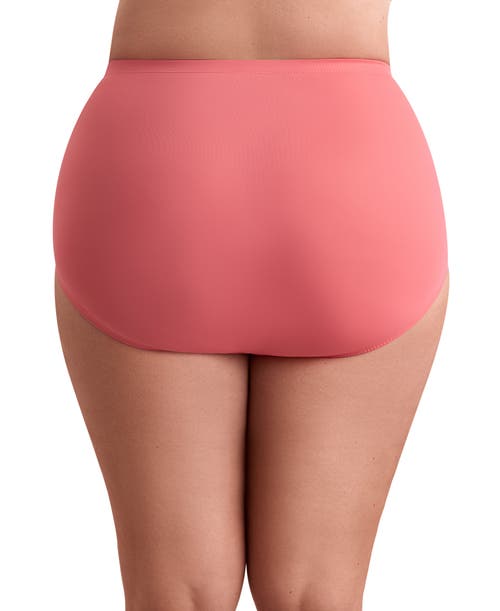 Shapesolver Basic Brief Plus Size Swimsuit Bottom In Pink