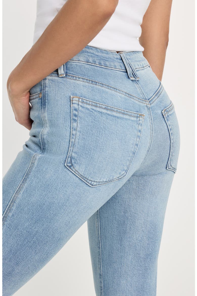 Good Kick Flare Raw Hem High Waist Jeans, Alternate, color, INDIGO1215