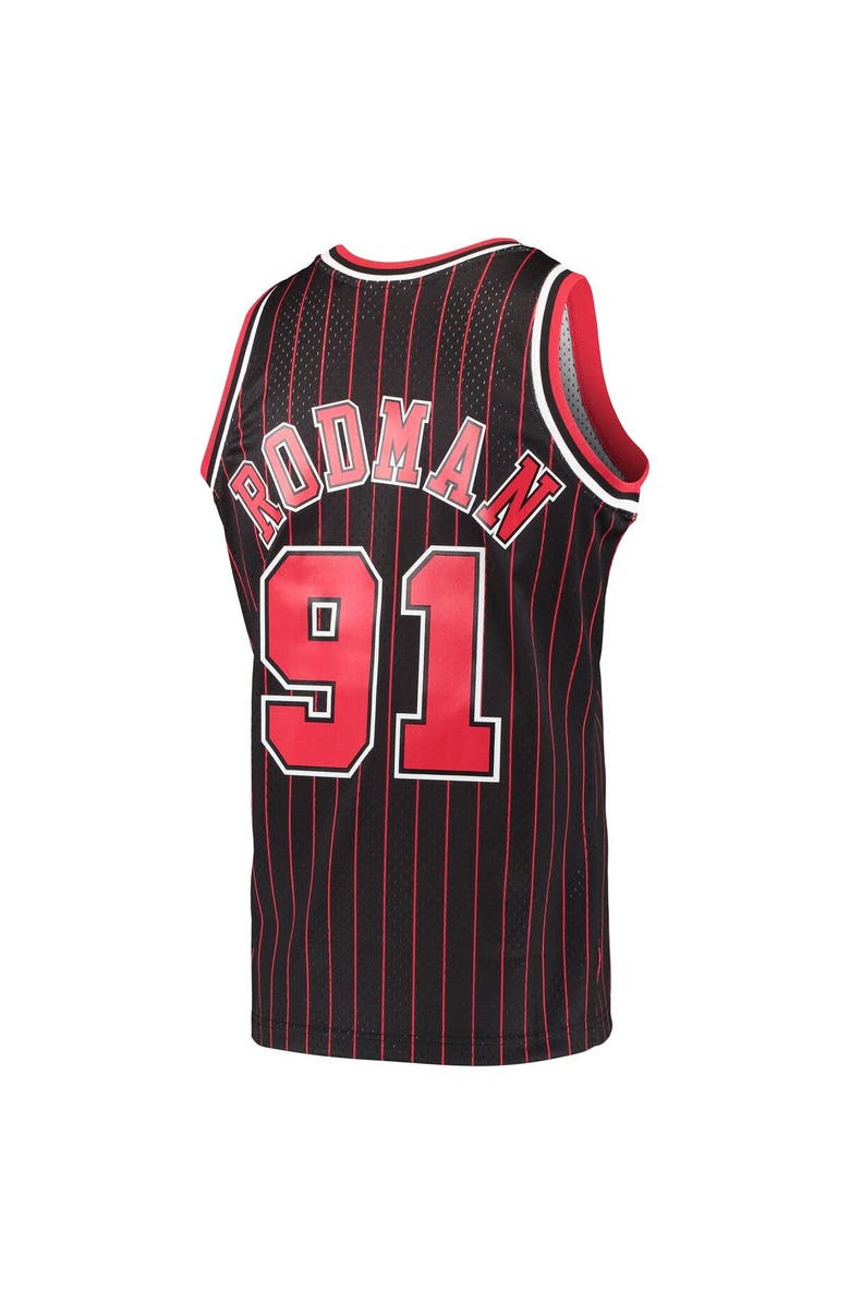Mitchell & Ness Men's Mitchell & Ness Dennis Rodman Black Chicago Bulls Hardwood Classics Swingman Jersey, Alternate, color, Black