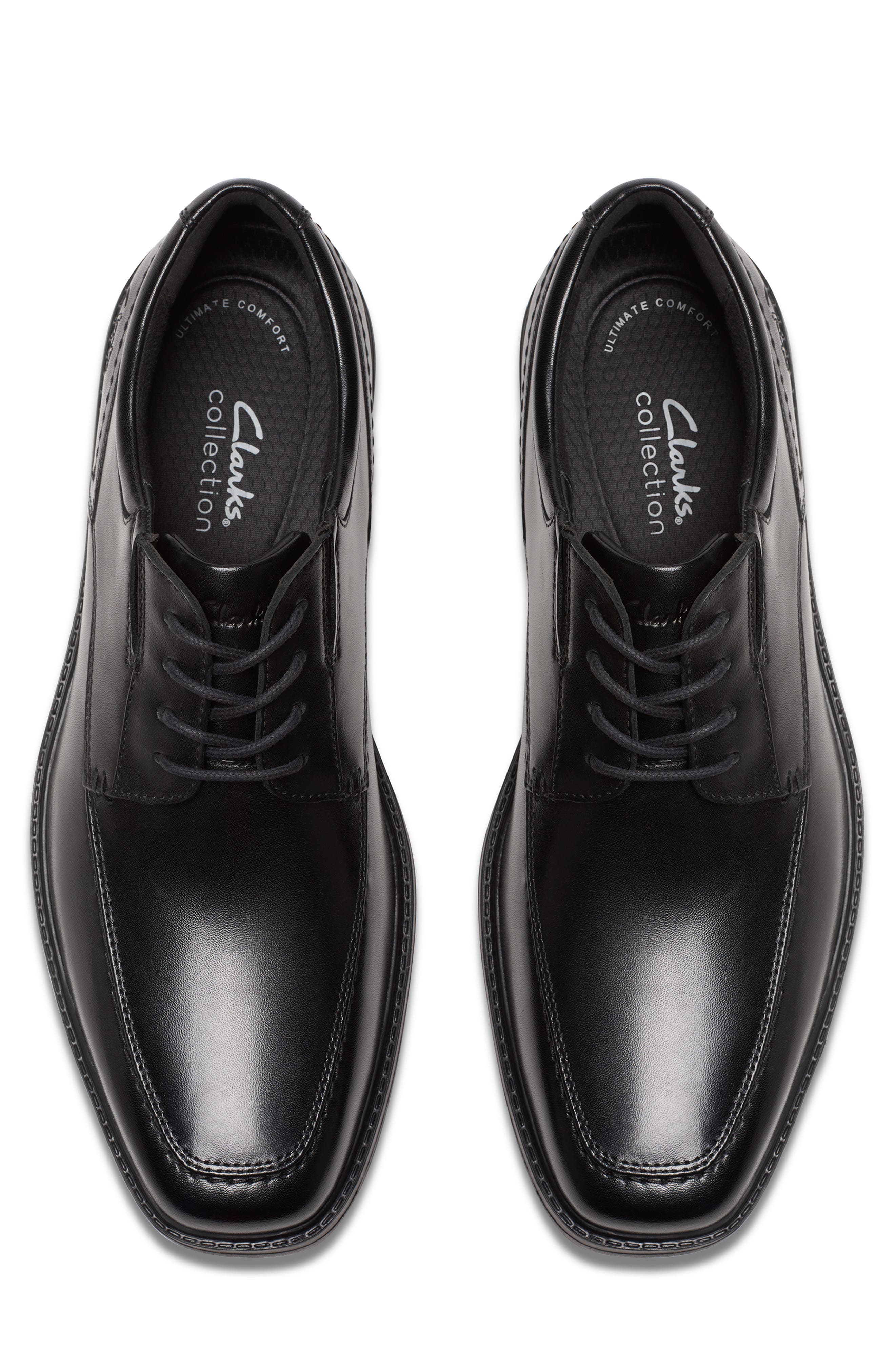 Clarks<sup>®</sup> Dresslite Apron Toe Derby, Alternate, color, Black Leather