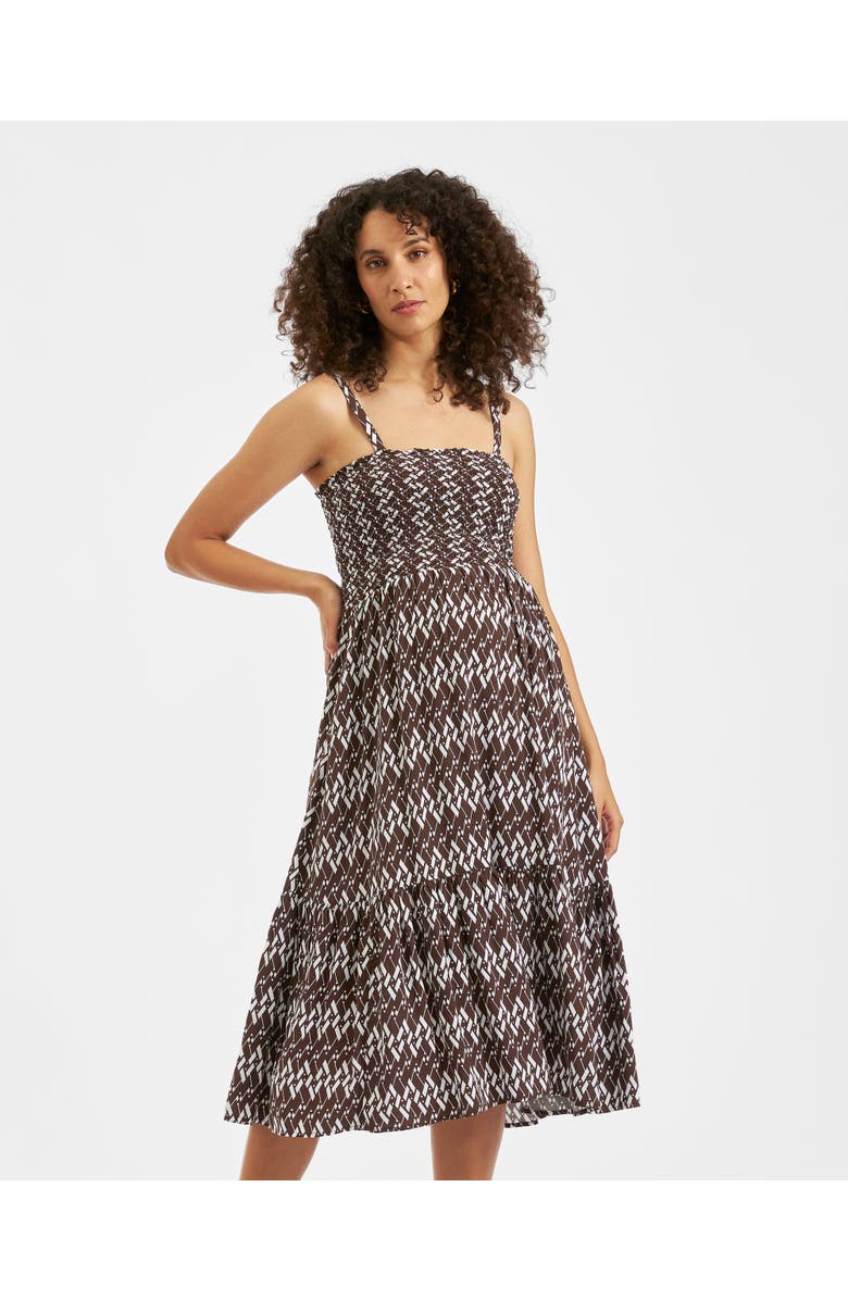 Ripe Maternity Grace Shirred Dress, Main, color, Chocolate / White