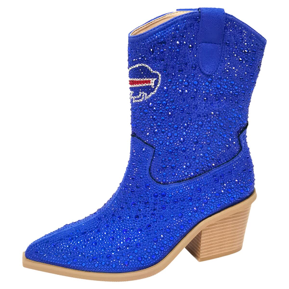 CUCE Women's Cuce  Royal Buffalo Bills Crystal Ankle Boots, Alternate, color, 