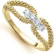 LAGOS Superfine Signature Caviar Diamond Station Ring