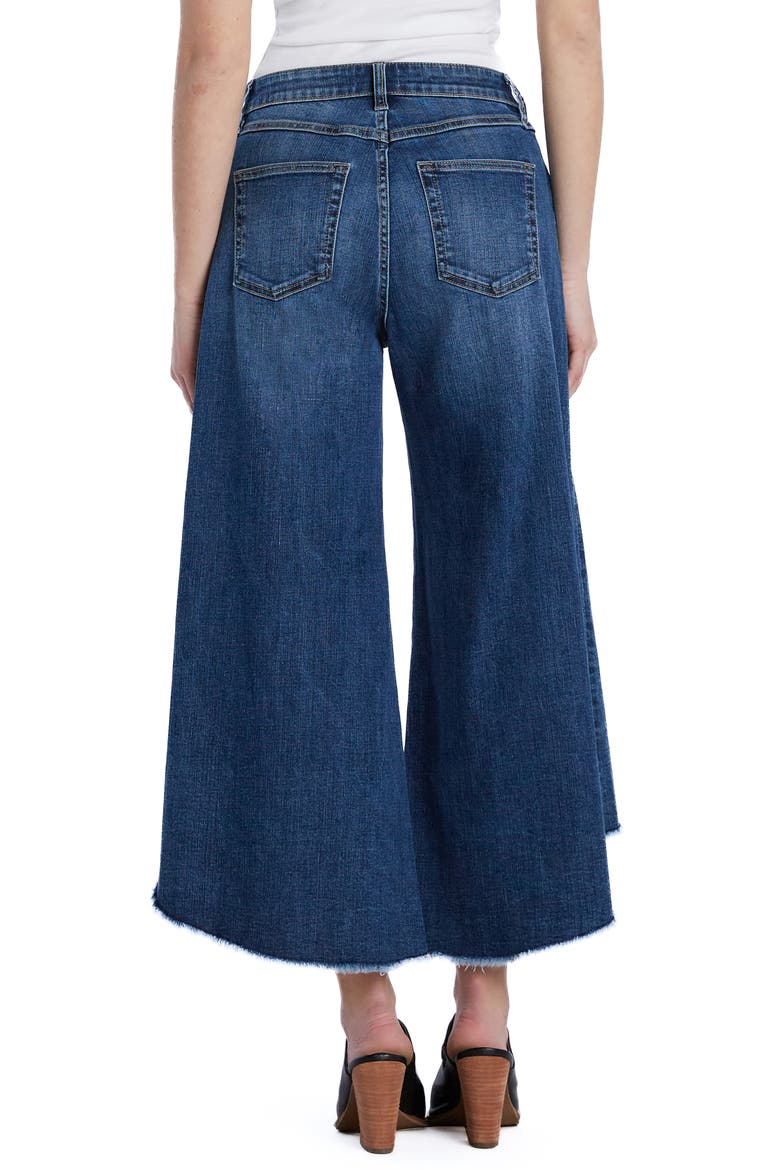 High Waist Crop Gaucho Jeans, Alternate, color, CONCERT BLUE