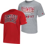 STARTER Men's Starter  Red/Heather Gray Carolina Hurricanes Two-Pack T-Shirt Set
