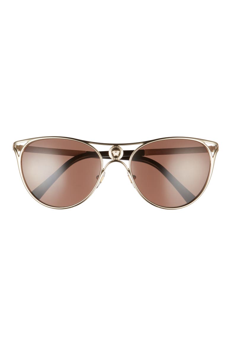 57mm Cat Eye Sunglasses, Main, color, PALE GOLD