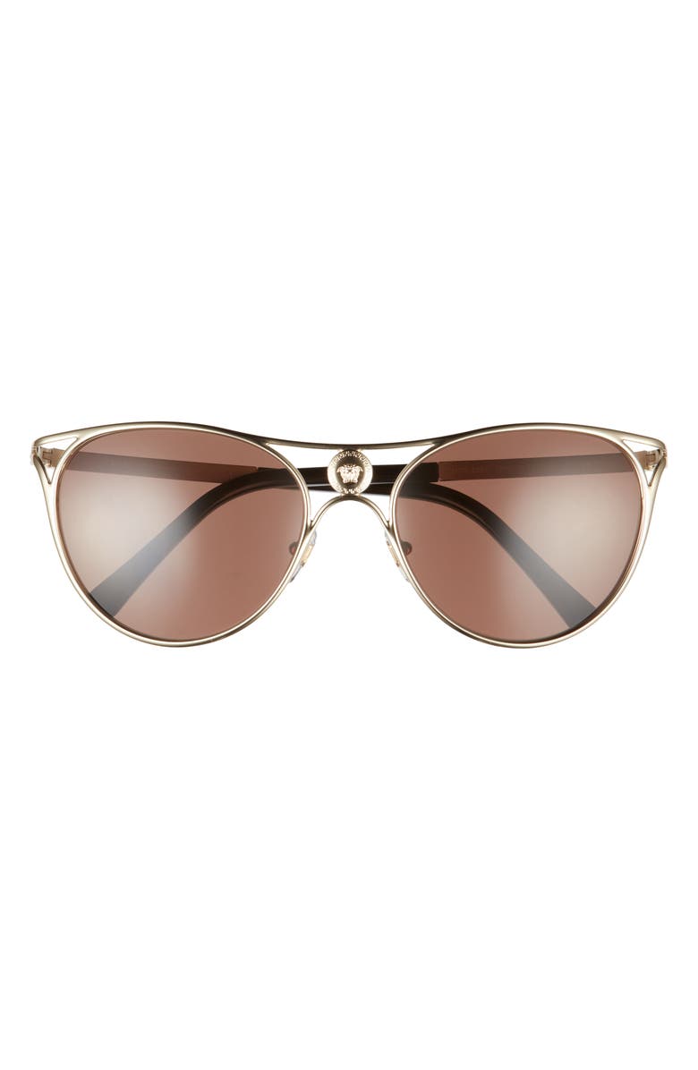 Versace 57mm Cat Eye Sunglasses, Main, color, Pale Gold