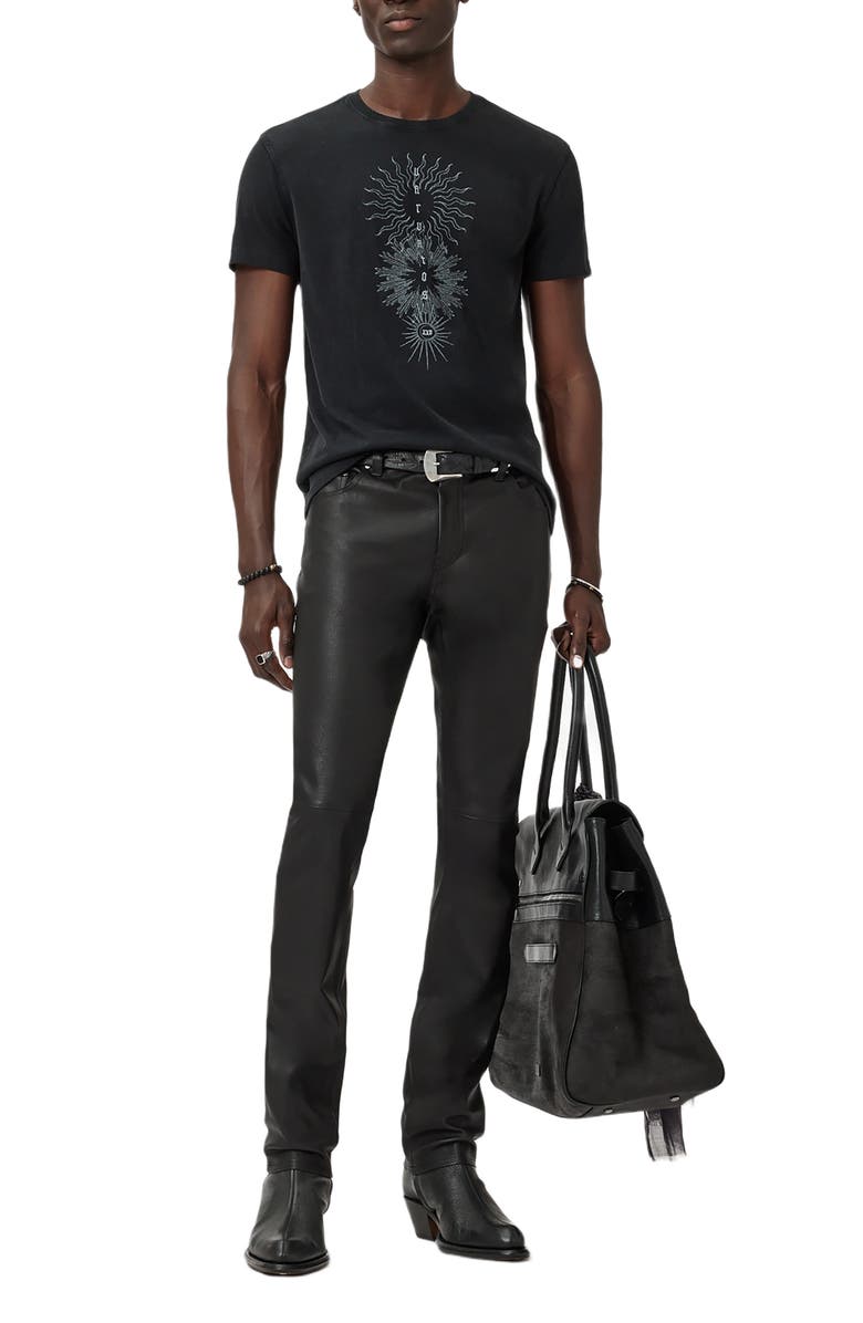 John Varvatos Varvatos Logo Organic Cotton Graphic T-Shirt, Alternate, color, Black