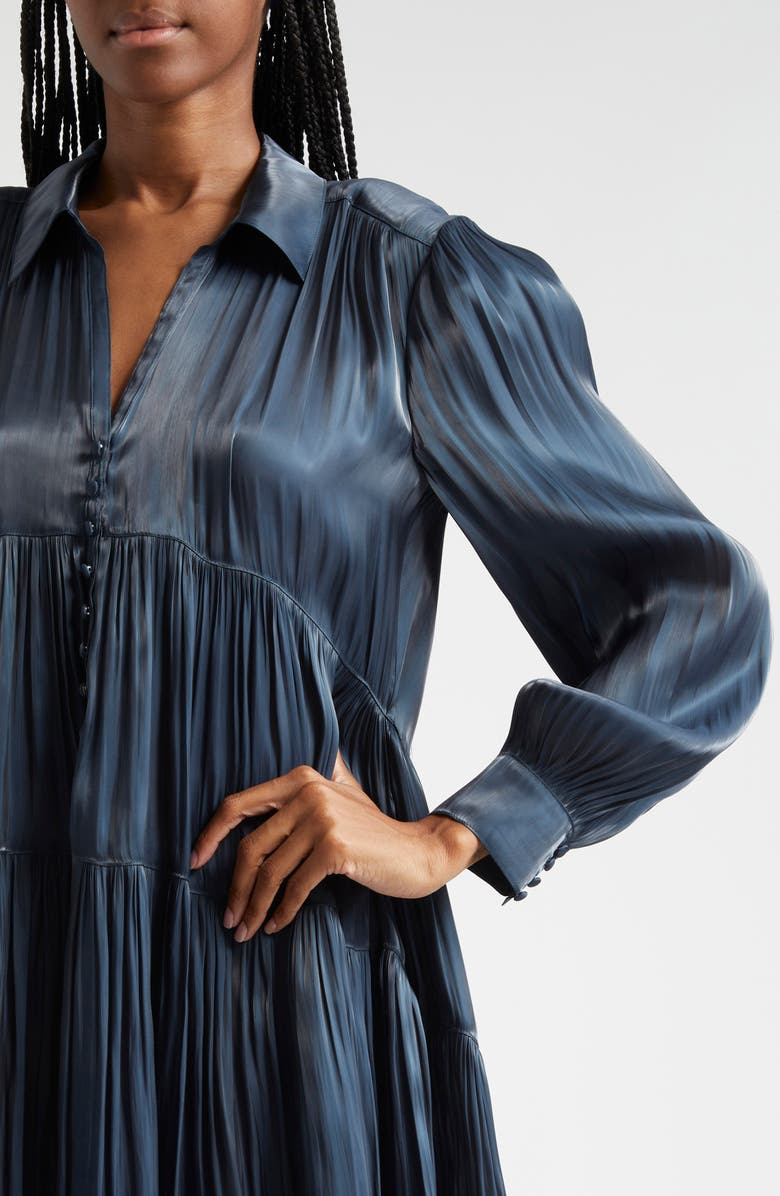 Cinq à Sept Lilly Long Sleeve Shirtdress, Alternate, color, Nightfall