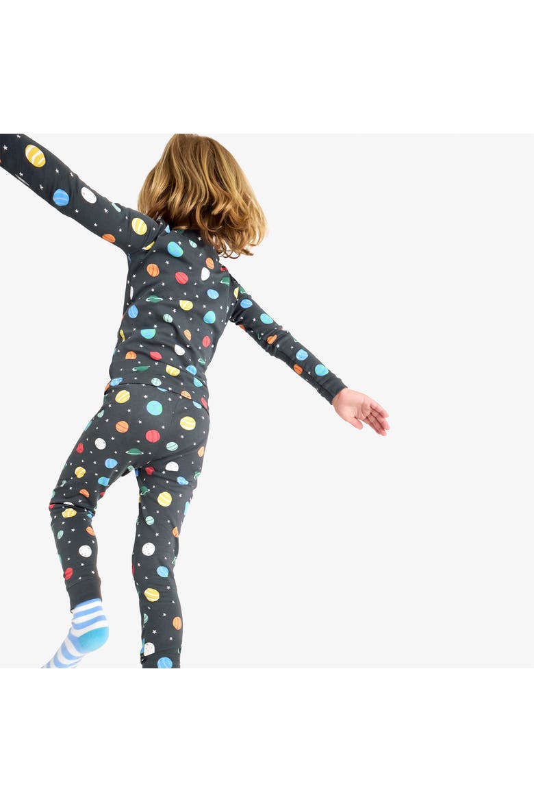 Kids Organic Pj Pant In Rainbow Graphic Prints, Alternate, color, Asphalt Galaxy