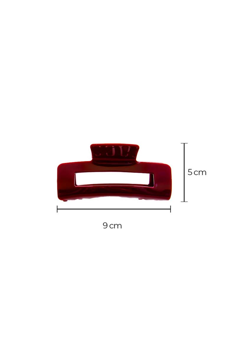 Colored Gloss Cutout Claw Clip Combo Set, Alternate, color, Burgundy & Brown