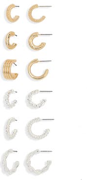 NORDSTROM RACK 6-Pack Mixed Hoop Earrings