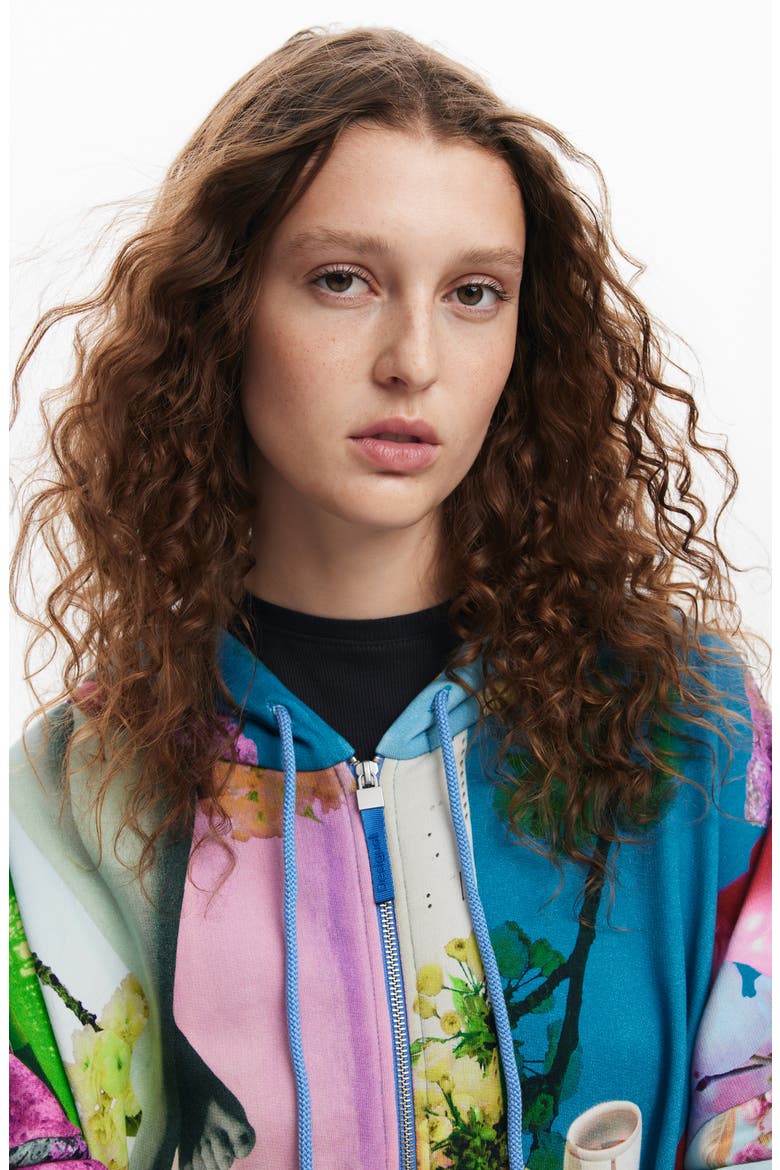 Airplane Cotton Hoodie, Alternate, color, BLUE MIX